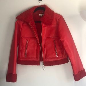 Bright red jacket